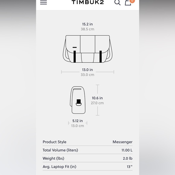 Timbuk2 Messenger Bag (small-fits 13-14” laptop) - Picture 4 of 11